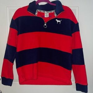 PINK Victoria’s Secret quarter zip pull over sweater size Small oversized